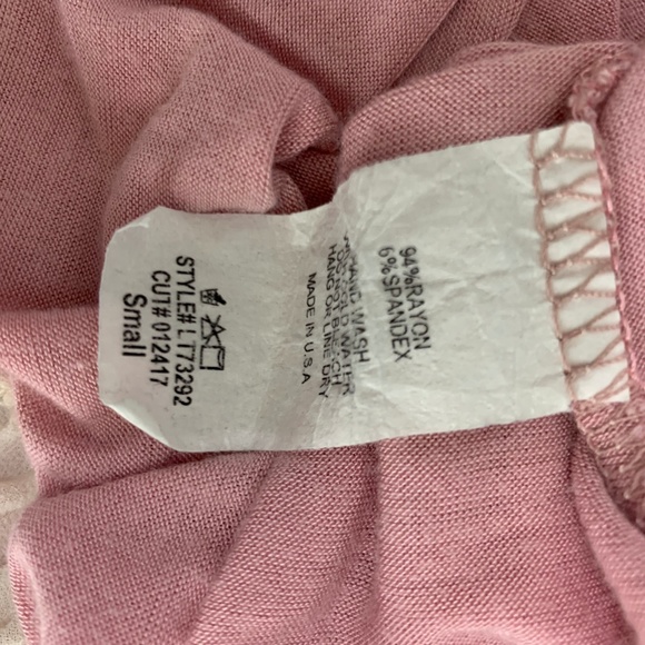 Love Story Small Blouse Pink Ruffle Sleeve Bottom - Picture 5 of 5